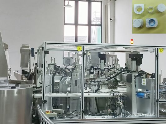 Bom preço. Funções de detecção e orientação automáticas Máquina de montagem de tampa de garrafa de papel de leite para máquina automática de tampa de cobertura de hélio on-line
