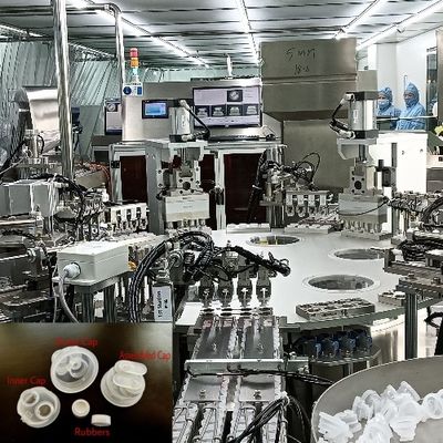 Aço inoxidável e liga de alumínio Euro Cap Double Port Cap Assembly Machine Tipo de volante Alta capacidade