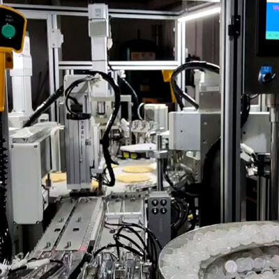 Máquina de montagem automática de tampas CRC com 99% de taxa de produto qualificado, controle PLC e velocidade de 1500-8500pcs/h para tampas de dessecante